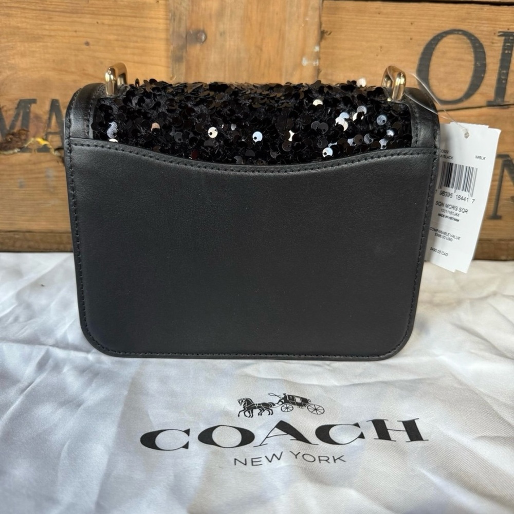 Coach Sequin Morgan Square Bag NWT - Picture 3 of 13